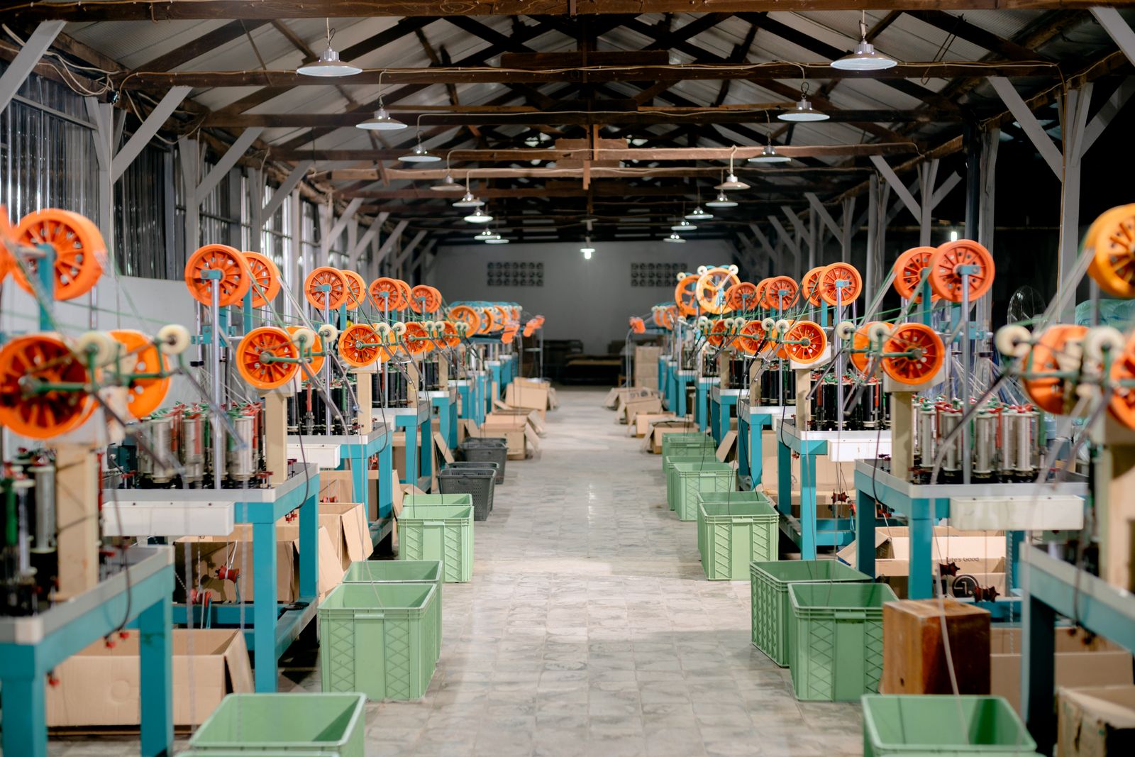 Factory floor machinery
